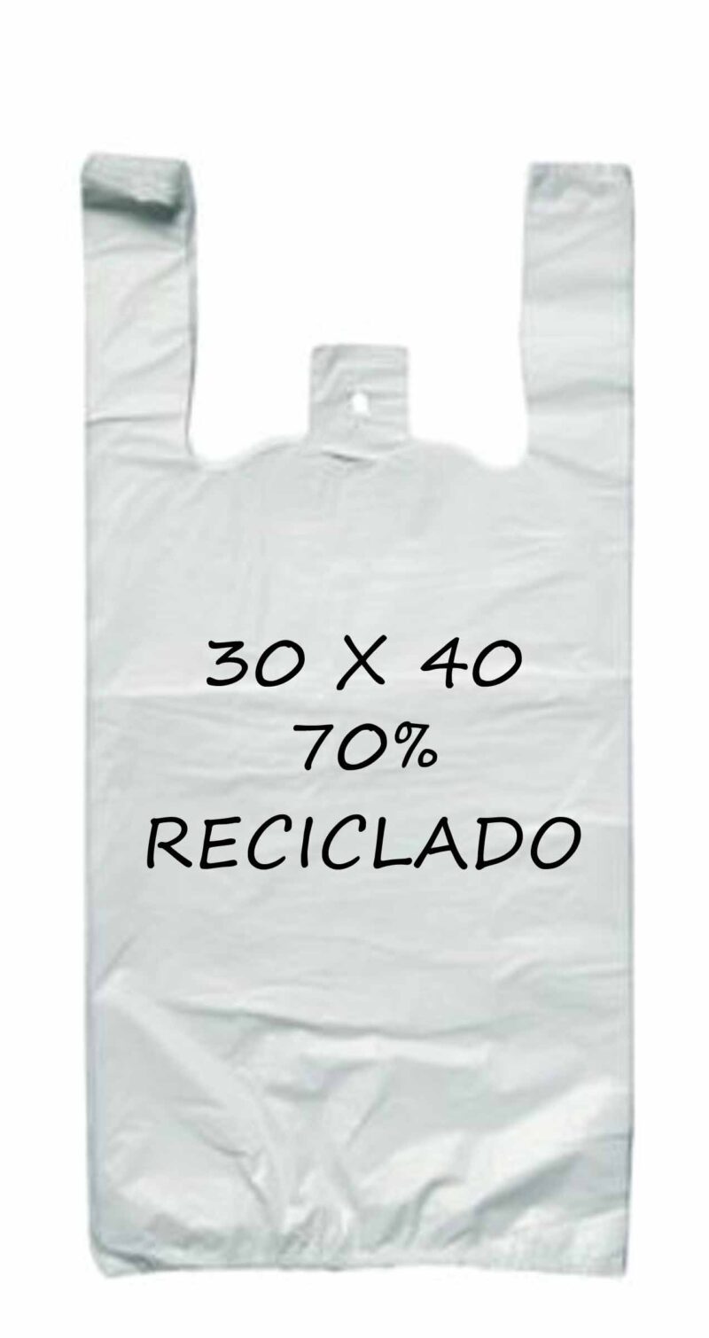 Bolsa asa de plástico 30x40